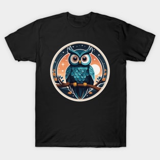 Owl Christmas Drawing T-Shirt